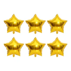 【6個入り】誕生日 バルーン ン ハッピーバースデー 飾り 誕生日 飾り付け バースデーバルーン 星形 風船 誕生日風船 サプライズ 結婚式パーティー 記念日 ウェディング イベント装飾(ゴールド)