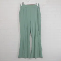 ◇ classicalelf クラシカルエルフ バックゴム センタープレス フレア パンツ サイズM グリーン系 レディース E  【1304180007248】