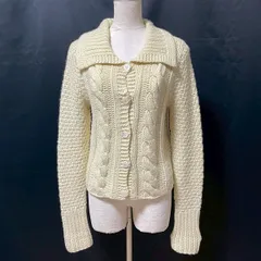 #wnc セオリー theory カーディガン 2 クリーム色  カシミヤ ニット 美品 レディース [798212]