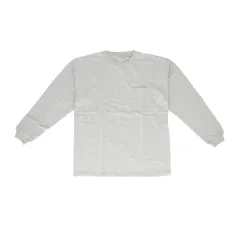 ☆ 04.杢GRAY ☆ Lサイズ ☆ Goodwear 袖リブ ポケット付き BIG Tシャツ メンズ 長袖tシャツ BIGTシャツ 男性 ロングスリープ ポケット付 袖リブ 長袖Tシャツ 長そで 無地 シンプル ビッグシルエット ビッグＴシャツ