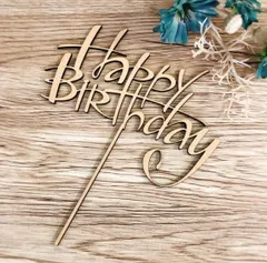 木製ケーキトッパー 誕生日 Happybirthday 記念日♡♡