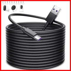 黒 カメラのテザー撮影用 (適格請求書発行可) 、モニター/タブレットなどUSB-C機種対応 タイプc Cam/PS5/Xbox電源コード C400/EZVIZ/YESKAMO/Nest 2K/Xiaomiスマートカメラ カメラ Mi コントローラー/防犯カメ