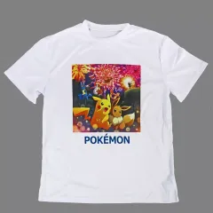 【中古】Tシャツ ピカチュウとイーブイたち プラチナムザッカTシャツ ホワイト フリーサイズ 「ポケットモンスター」