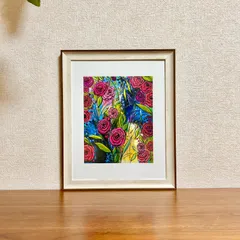 新品☆額縁付アートポスター☆Cami Boyett（キャミ・ボイエット）☆花の絵☆自然美☆風景画☆抽象画☆LOOK AT ME NOW☆489