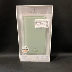 【未使用品】LANVIN ランバン iphone 13 pro 用ケース ブックタイプ  手帳カバー型　Mineral Gray × Light Green 6.1inch ミネラル グレー　× ライト グリーン　78-3..5のサムネイル