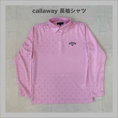 Callaway　キャロウェイ　GOLF　ゴルフ　スポーツ　ロゴ刺繡　長袖　夏物　薄手シャツ　ゴルフウェア　薄手　軽量　爽やか　おしゃれ　メンズ　L