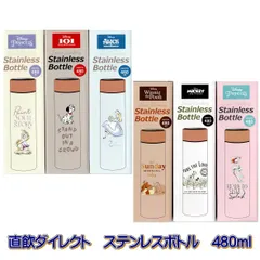 ディズニー 直飲 ステンレスボトル 480ml ステンレス水筒 【4589521232153 550】ドナルドダック デイジー ミッキー 101匹ワンちゃん プー アリエル アリス ラプンツェル ホット コールド ステンレスボトル 480ml すいとう
