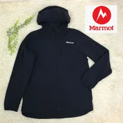 Marmot　マーモット　ナイロンジャケット　ブルゾン　マウンテンパーカー　フード付き　ネイビー　Mサイズ　内ポケットあり　裏地なし