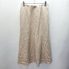 ◇ UNITED ARROWS GREEN LABEL RELAXING 裏地あり ロング丈 フレア スカート サイズ表記なし ベージュ レディース E  【1405140029895】