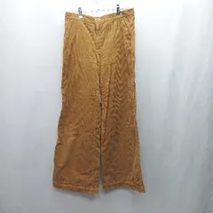 ◇ ⊇ UNIQLO ユニクロ コーデュロイ ワイドパンツ サイズ67 キャメル系 レディース E  【1501230019422】