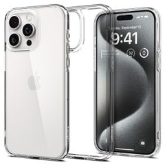 【18年社歴の技術力】Spigen iPhone 15 Pro ケース クリア 耐衝撃 米軍MIL規格取得 ストラップホール 黄変抑制 透明 TPU バンパーケース 2重構造 擦り傷防止 ワイヤレス充電対応 ウルトラ・ハイブリッド ACS06707 (クリスタ