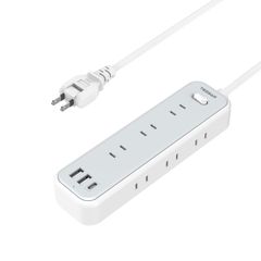TESSAN 電源タップ USB-C 延長コード 2m コンセントタップ 一括スイッチ付き　TS-709C