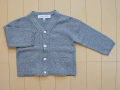 タルティーヌ エ ショコラ タルティーヌエショコラ tartine et chocolat アウトレット 子供服 男の子 18M 約 70cm 75cm ベビー服 長袖 カーディガン グレー 春 秋 ★3 トップス ボーイズ キッズ ベビー 【中古】