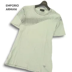 EMPORIO ARMANI エンポリオ アルマーニ 春夏 ロゴ★ クロス プリント グラデーション 半袖 カットソー Tシャツ Sz.M メンズ