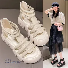 スポーツサンダル 厚底 レディース 厚底サンダル 5.5CM コンフォート 厚底靴 ビーチサンダル レディース ベルクロ 靴 スニーカー サンダル ビーチサンダル 軽量  vex5n976314のサムネイル