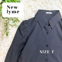 new lyme ブラウス ブラック シャツ フリーサイズ 長袖 美品