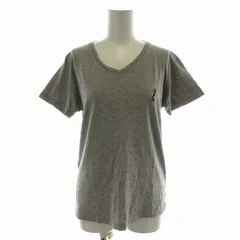 ナンバーナイン NUMBER (N)INE STUDIOUS Tシャツ カットソー 半袖 Vネック ロゴ刺繍 1 XS グレー /NW36 ■MAのサムネイル