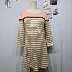 BURBERRY(バーバリー ) ストライプ ボーダー柄 ミニ ワンピース Tシャツ