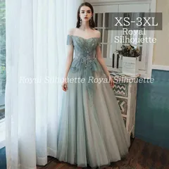 イブニングドレス パーティードレス ブルー 水色 青 オフショルダー 大きいサイズ 謝恩会 ドレス 結婚式 XS S M L XL LL 2XL XXL 3XL XXXL 姫系 発表会 ロング丈 お姫様 プリンセス ガーリー 豪華 パーティー