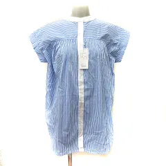 アーバンリサーチ サニーレーベル URBAN RESEARCH Sonny Label シャツ ブラウス  チュニック ストライプ 半袖 F サックス /YI