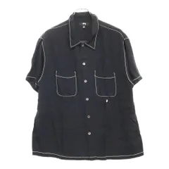 美品stussy Contrast Pick Stitched shirt Stüssy - Contrast Pick Stitched Shirt in Black Stussy