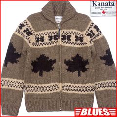 カウチン セーター kanata ハンドニット XL カナダ製 カナタ ウール 42 茶 カウチンセーターサイズXL一覧←SEULB屋着古← JJ1352
