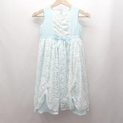 ◇ ⊂ Catherine Cottage キャサリンコテージ 花柄レース キッズ 膝丈 ワンピース サイズ130 ライトブルー系 レディース E  【1504240026381】