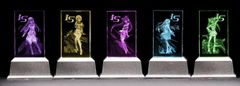LEXACT IS＜インフィニット・ストラトス＞ 3Dプレミアムクリスタルセット 「箒」「セシリア」「シャルロット」「鈴」「ラウラ」