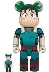 【新品未使用】 BE@RBRICK My Hero Academia Izuku Midoriya (僕のヒーローアカデミア) 100% 400%のサムネイル