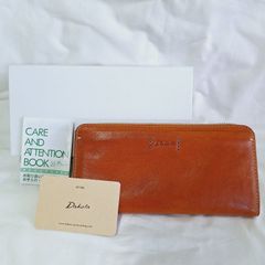美品★箱あり　Dakota　ダコタ　ピチカート　小銭入れ付き長財布　キャメル　牛革　レザー