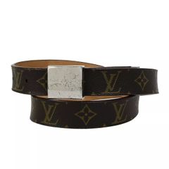 LOUIS VUITTON ルイヴィトン ベルト サンチュール キャレ モノグラム LB1003 63KA460
