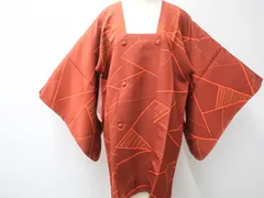 【一輝堂】【着物】道行コート　抽象柄　身丈約88cm　裄丈約63cm　25z04-1676