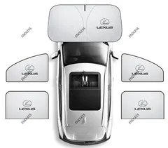 新品未使用 車用サンシェード レクサス LEXUS ロゴ 5枚セット フロントサンシェード 前席 後部座席  車中泊 車窓日よけ 防虫ネット 紫外線 UVカット 遮光 内装 仮眠  授乳 kkk