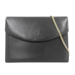 【本物】ロウナーロンドン チェーンショルダーバッグ 本革レザー 黒 STORES.jp（ストアーズドットジェーピー）の「LAUNER LONDON