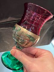 津軽びいどろ　秋村実作品　CT-A8-2095  ワイングラス　カメイガラス