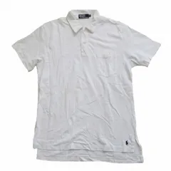 POLO RALPH LAUREN ポロラルフローレン ポニーロゴ刺しゅう ポロシャツ 半袖 ホワイト サイズL メンズ 【中古】