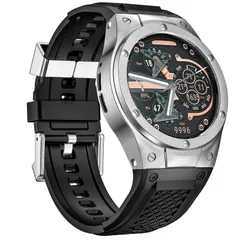 新品 [MioHHR] ソフトシリコンバンド Google Pixel Watch 3/2/1用，ソフト交換用ストラップ ステンレススチール保護ケース Google Pixel Watch 41mm用，男女兼用 シルバー