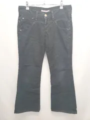◇ ⊇ Levi's リーバイス コーデュロイ フレア パンツ サイズ29 ブラック系 レディース E  【1507100011749】