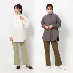 【定価¥4,389】THE SHOP TK ハニカムリブフレアパンツ