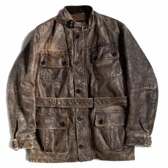 【希少】 BARBOUR 【Leather International Jacket】XL レザー インターナショナル モーターサイクル ジャケット 2401089のサムネイル