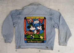90'sディズニー Mickey&Co. デニムジャケット 「It's Party Time」 レディースM相当 ミッキーマウス ミニーマウス ビンテージ＊mff012