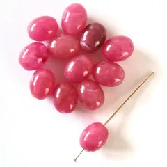 オーバルラウンド 卵型 マーブルビーズ 【12個 13mm 】 マーブル オーバル 楕円 丸い ラウンド アクリルビーズ( ピンク )