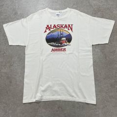 00s.ビール 企業 半袖Tシャツ ホワイト L【ST154】