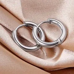 フープ ピアス リング シルバー  両耳 ユニセックス 10ｍｍ