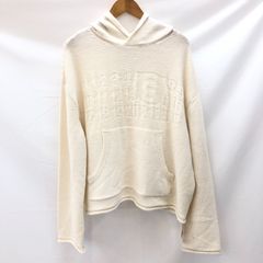 MM6 MAISON MARGIELA エムエムシックス メゾン マルジェラ S52GP0150 VIRGIN WOOL OFF WHITE ロゴ ニット パーカー リユース鑑定済み 中古 /30 250712 F27515 02360hi◇127