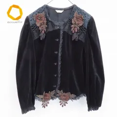 裸衣夢⭐️レースロングガーデ／花モチーフ 裸衣夢⭐️レースロングカーディガン／花モチーフ／レース