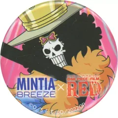 【中古】バッジ・ピンズ ブルック(ピンク) オリジナル缶バッジ 「劇場版 ワンピース FILM RED×MINTIA」 ファミリーマート限定 対象商品購入特典