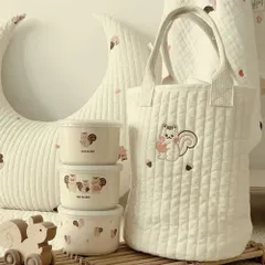 ☆ タイプA×リス ☆ ベビー 哺乳瓶 おむつ バッグ ybpouch5010 ベビー 哺乳瓶 おむつ  バッグ バック 刺繍 ポーチ キルティング ミニバッグ ミニバック 哺乳瓶バッグ 哺乳瓶バック 哺乳びんホルダー 哺乳瓶ケース おむつストッカーのサムネイル