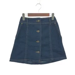 良好 BLUE LABEL CRESTBRIDGE ブルーレーベルクレストブリッジ フロント釦デニムスカート スカート サイズ:36  ネイビー  レディース 　240001150164