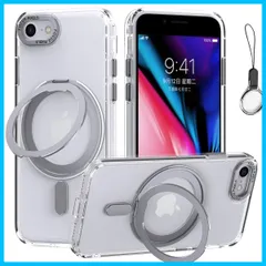 【数量限定】ケース 用 Magsafe対応【360°回転可能な Magsafeリングスタンド ホルダー 一体型・ストラップ1種付き】アイフォンSE 第3/2世代 iPhone 8カバースタンド機能 縦横両対応 iPhoneSE3/SE2/SE/8/7 HILE